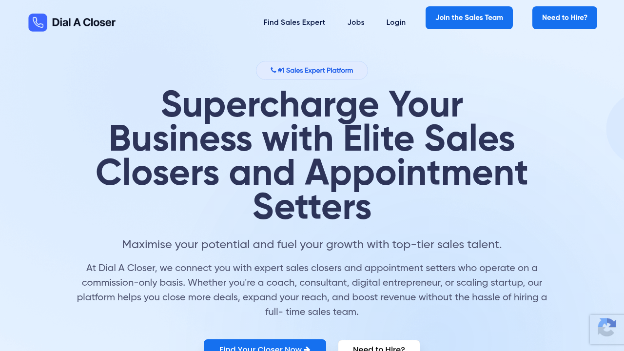 A specialized job board like Dial a Closer, focused on connecting high-ticket sales professionals with remote opportunities.