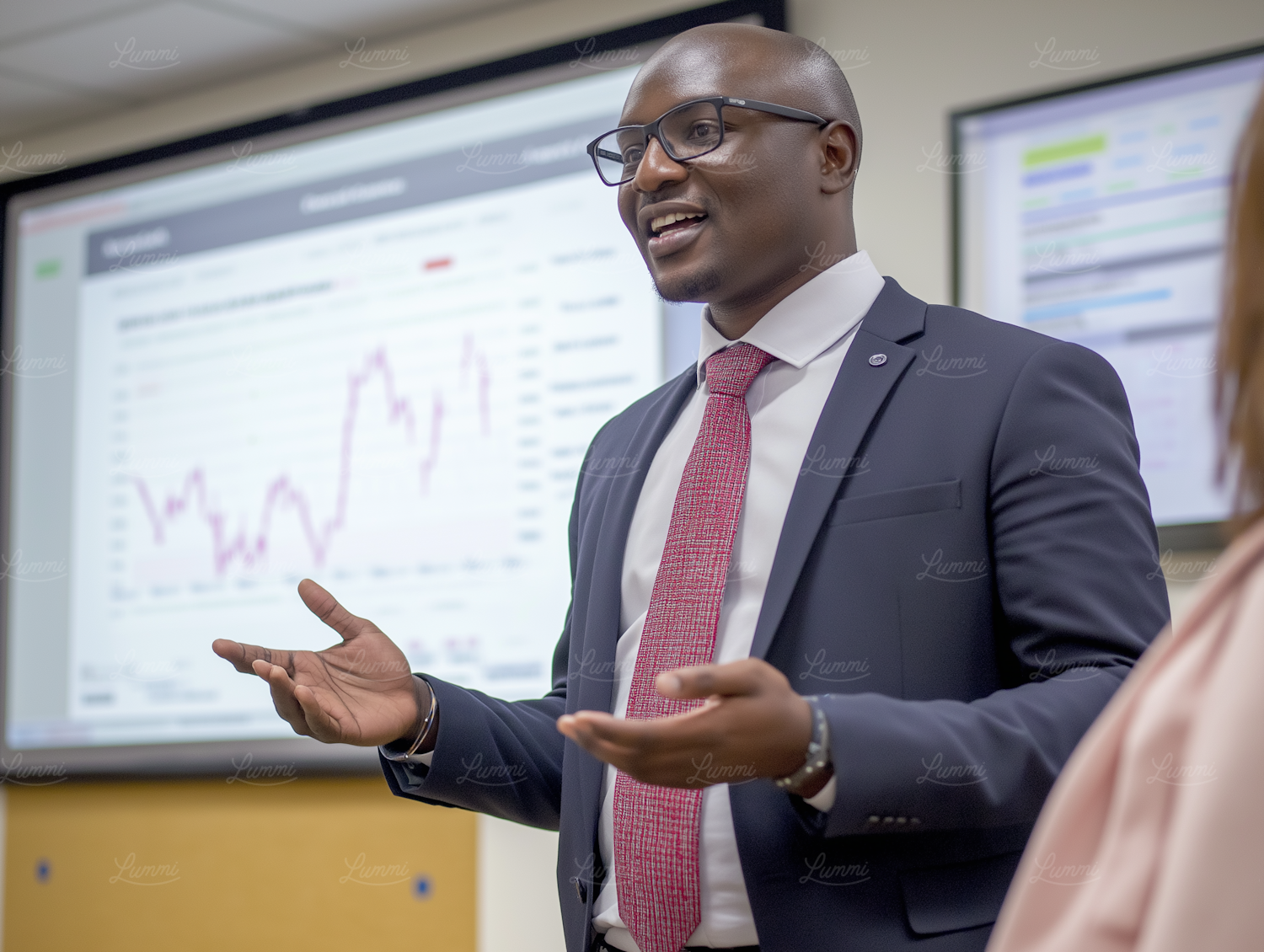 A sales professional exudes confidence after successfully closing a high-ticket deal, reinforcing their belief in their abilities through proven wins.