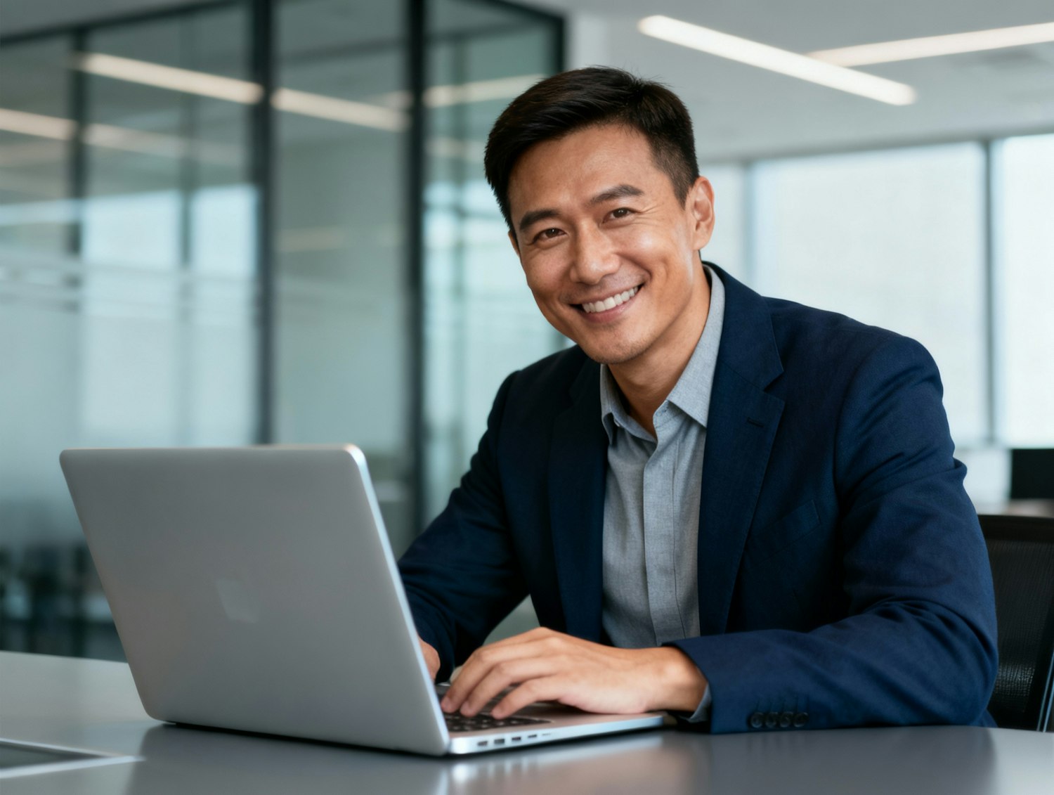 A sharp, energetic sales professional demonstrates confidence and focus, directly impacting their sales performance.
